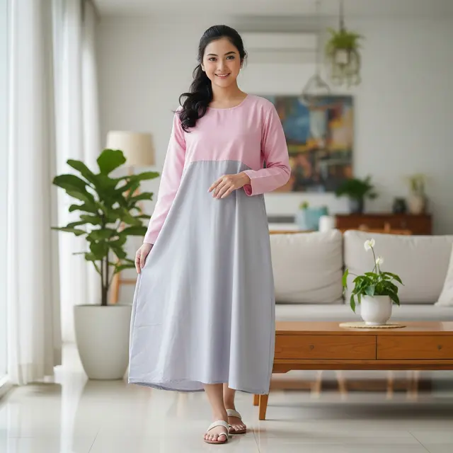 Baju Gamis Model Daster (Image by Gemini AI)