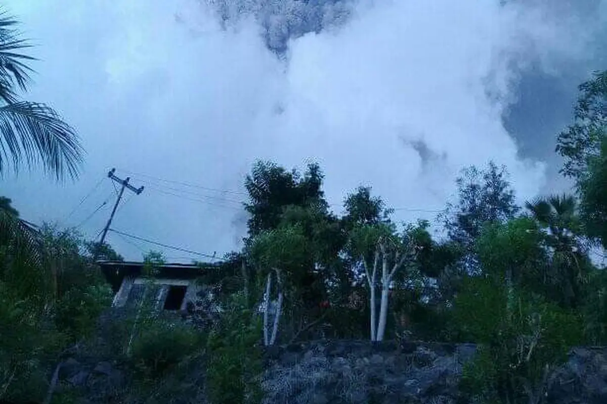 Erupsi Gunung Ili Lewotolok, Lembata, NTT, MInggu (29/11/2020). (Foto: Istimewa)