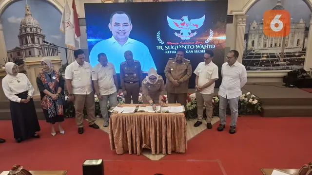 GAN dan 3 Pemda di Suslel teken MoU Koperasi Merah Putih (Liputan6.com/Fauzan)