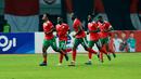 <p>Para pemain Burundi merayakan gol ke gawang Timnas Indonesia pada pertandingan kedua FIFA Matchday di Stadion Patriot Candrabhaga, Bekasi, Selasa (28/3/2023). (Bola.com/M Iqbal Ichsan)</p>