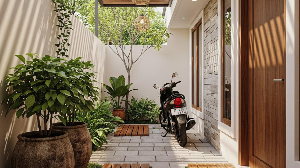 7 Desain Teras Rumah Sempit Tapi Tetap Muat Motor, Gaya Minimalis yang Tetap Praktis