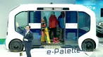 Mobil Toyota e-Palette dipamerkan dalam Pameran Otomotif Internasional Beijing 2020 di Beijing, China, 26 September 2020. Ajang ini mulai digelar pada Sabtu (26/9). (Xinhua/Chen Jianli)