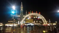 Pasar Natal di Rathaus, Wina, Austria. (Liputan6.com/Reza Khomaini)