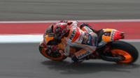 Pebalap Repsol Honda, Marc Marquez, menjadi yang tercepat pada sesi latihan bebas kedua (FP2) MotoGP Austin, Texas, AS, Sabtu (9/4/2016) dini hari WIB. (Crash)