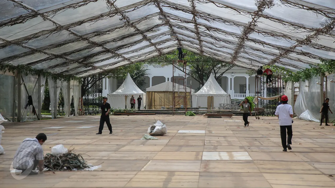 20150810-Sambut HUT RI, Istana Kepresidenan Mulai Dipercantik-Jakarta