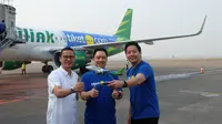 Tiket.com lakukan branding pemasangan logo di badan pesawat Citilink Indonesia.