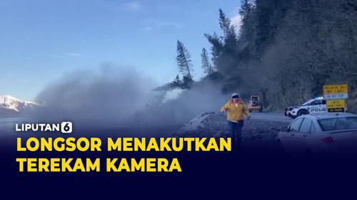 VIDEO: Detik-Detik Longsor Menakutkan, Warga Lari Menghindar