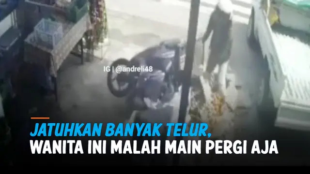 VIDEO: Bikin Geram, Wanita Malah Cuek Usai Jatuhkan Telur Milik Pedagang