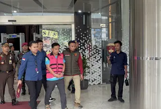 Ketua Ombudsman RI Hery Susanto ditangkap Kejaksaan Agung. (Liputan6.com/Ady Anugrahadi)