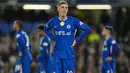 Ekspresi Cole Palmer dalam laga Chelsea vs PSG di 16 besar Liga Champions 2025/2026, Rabu (18/3/2026). (AP Photo/Kin Cheung)