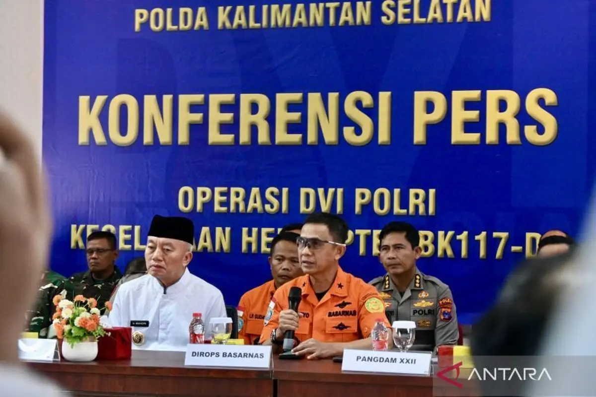 Basarnas ungkapkan perkembangan identifikasi delapan korban kecelakaan helikopter. Foto Antara