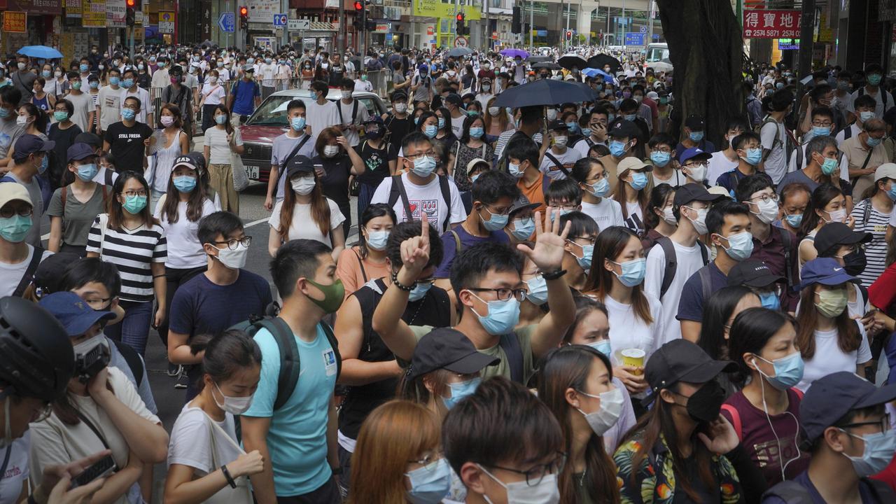 FOTO: Unjuk Rasa Menentang UU Keamanan Nasional di Hong Kong
