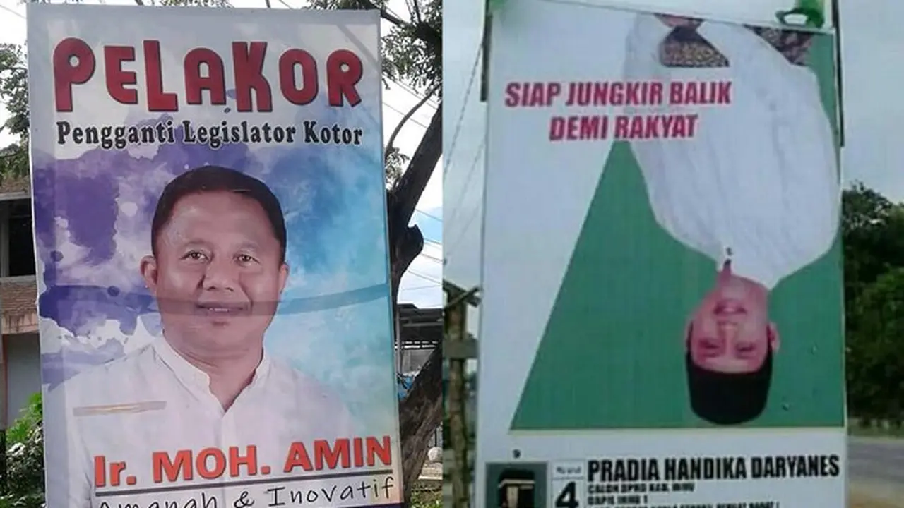 Antimainstream, Spanduk Kocak Caleg Ini Bikin Kita Gak Habis Pikir