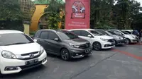 Honda kembali menggelar lomba hemat bahan bakar "Honda Mobilio Battle of Efficiency" seri ketiga ke Sentul, Bogor (3/2/2018). (Yurike/Liputan6.com)