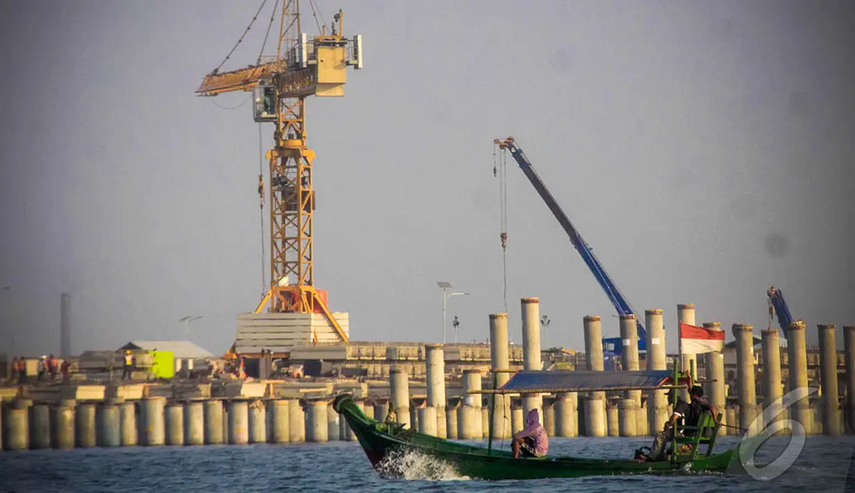 Pelindo II menargetkan pembangunan pelabuhan New Tanjung Priok tahap I dapat beroprasi pada kuartal III 2015 dengan kapasitas daya tampung  sebesar 1,5 juta, Minggu (7/9/2014)(Liputan6.com/Faizal Fanani)
