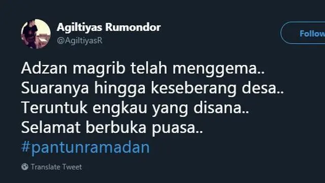 pantun puasa (foto: twitter)