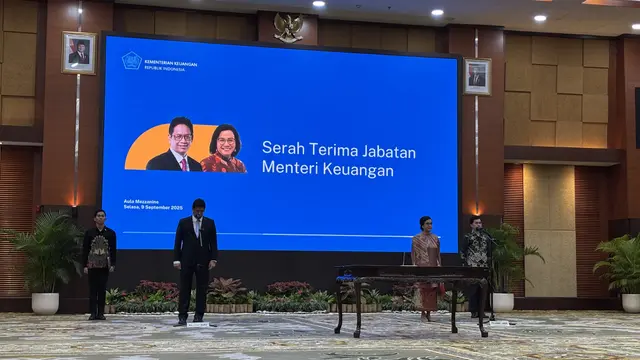 Serah Terima Jabatan Menteri Keuangan dari Sri Mulyani Indrawati kepada Purbaya Yudhi Sadewa