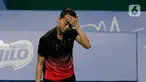 Ekspresi pebulutangkis Indonesia, Fitriani, saat melawan Busanan Ongbumrungpan dari Thailand pada final beregu putri SEA Games 2019 di Muntinlupa Sports Complex, Manila, Selasa (3/12). Fitriani kalah 8-21 dan 10-21 yang membuat Indonesia tertinggal lagi dari Thailand. (Bola.com/M Iqbal Ichsan)