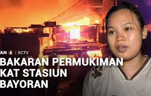 Kebakaran Permukiman Dekat Stasiun Kebayoran