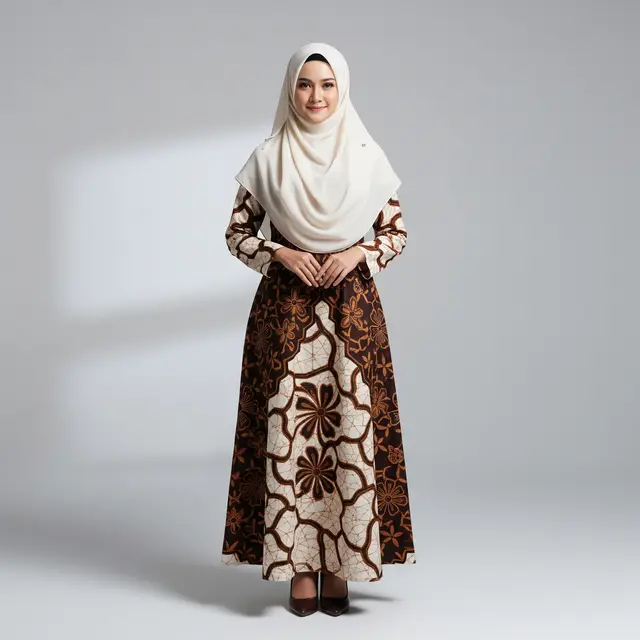 Model Gamis Batik untuk Arisan Wanita
