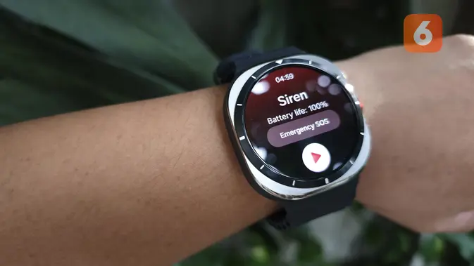 <p>Fitur siren di Samsung Galaxy Watch Ultra. Liputan6.com/Iskandar</p>