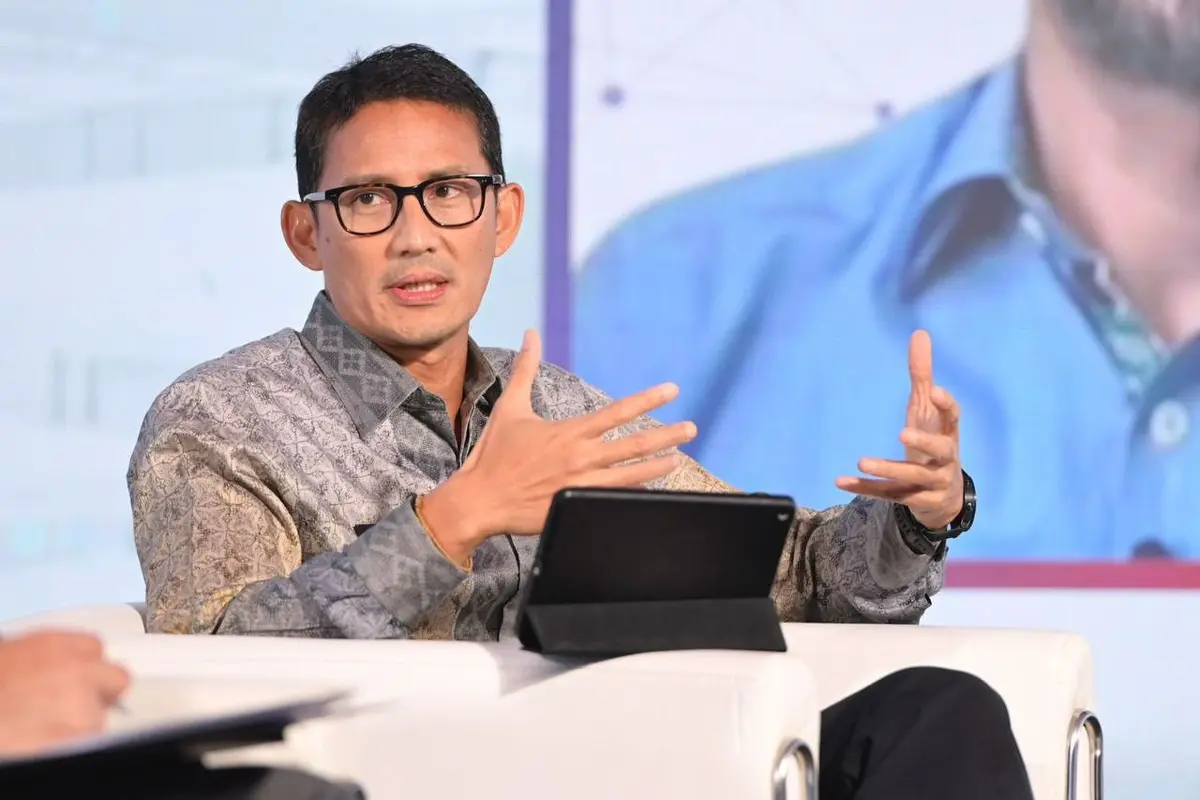 Menparekraf Sandiaga Uno saat menjadi pembicara di ajang ATx Summit, Selasa (31/5/2022).