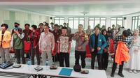 Akademisi dan Polri hadir dalam diskusi dan deklarasi pemilu damai di Fakultas Hukum Untirta, Kabupaten Serang, Rabu (2/10/2024). (Ist).
