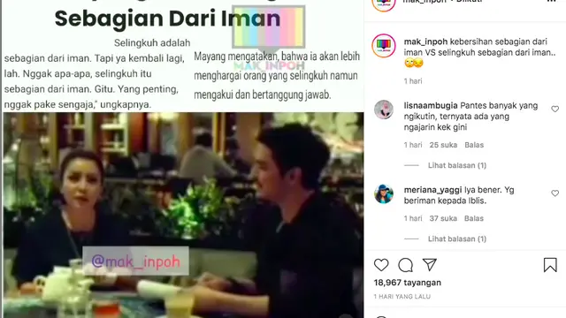 Dihujat Karena Sebut Selingkuh Sebagian dari Iman, Mayangsari Berikan Penjelasan