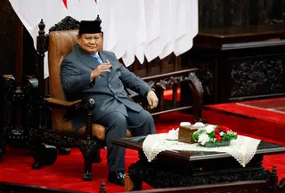 Presiden Republik Indonesia Prabowo Subianto juga dijadwalkan menghadiri serta mengikuti Rapat Paripurna Dewan Perwakilan Rakyat (DPR) Masa Persidangan I Tahun Sidang 2025-2026. (Ajeng Dinar Ulfiana/POOL/AFP)