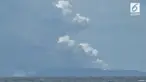 Gunung Anak Krakatau kembali erupsi, semburan abu vulkaniknya mencapai ketinggian 800 meter.