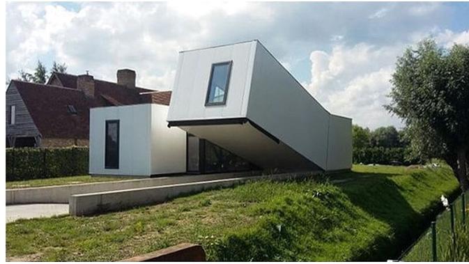 Desain rumah unik (Sumber: Instagram/uglybelgianhouses)