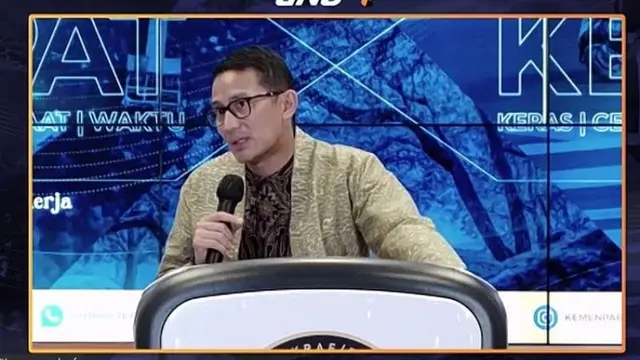 Menparekraf Sandiaga Uno di The Weekly Brief with Sandi Uno, Senin, 2 Oktober 2023