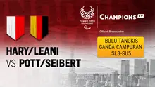 Leani Ratri Oktila/Hary Susanto vs Jan Niklas Pott-Katrin Seibert (Jerman).