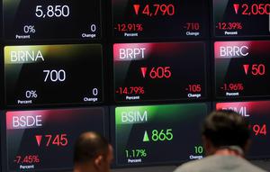 Pada penutupan perdagangan hari ini, Selasa (8/4/2025), Indeks Harga Saham Gabungan (IHSG) turun 7,9% ke level 5.996,14. (Liputan6.com/Herman Zakharia)