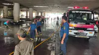 Banjir di Underpass Kemayoran surut. (foto: dokumentasi Damkar Kemayoran)