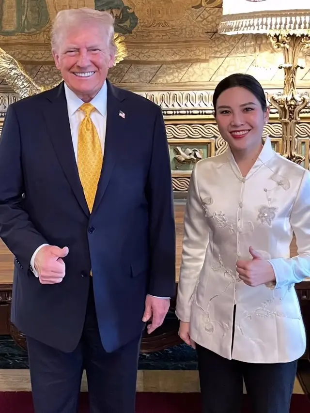Tampilan Angela Tanoesoedibjo Bertemu Donald Trump Sebelum Pelantikan Presiden Amerika. [@angelatanoesoedibjo]