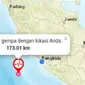 Gempa kembar alias Doublet Earthquake dengan magnitudo di atas 6,0 melanda kawasan Bengkulu, Rabu pagi (19/8/2020). (Liputan6.com/ Ist)