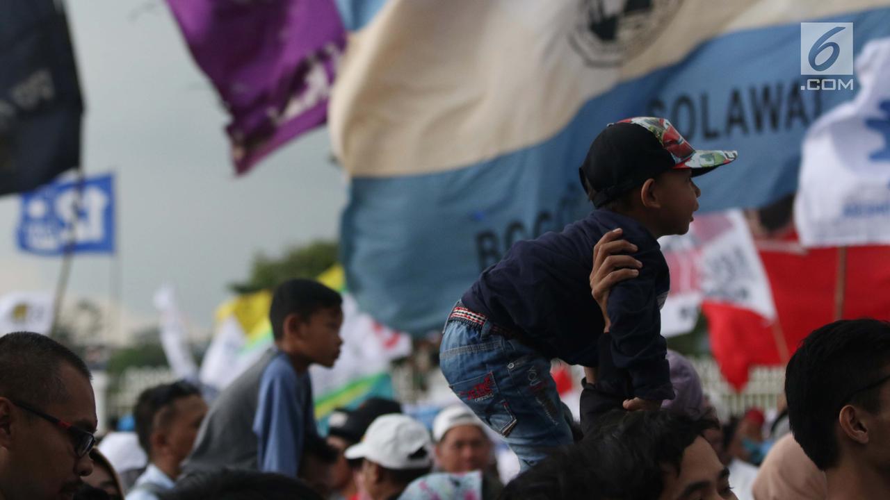 Anak-anak Terlihat Ikut Gelaran Capres 02 Prabowo Subianto Menyapa Bogor