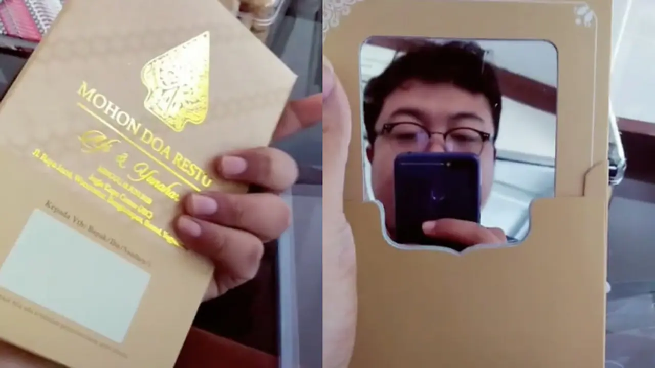 Viral Undangan Nikah yang Paling Mengintimidasi, Dapat Bonus Cermin