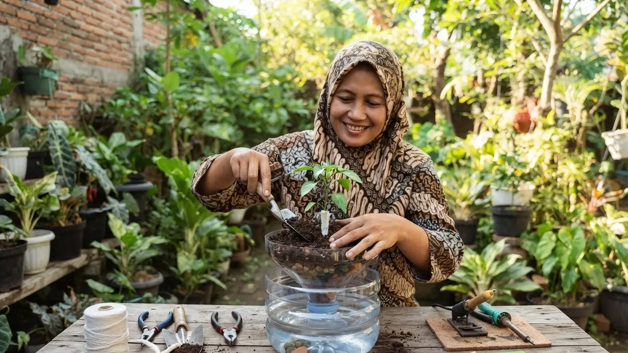 Cara Membuat Galon Bekas Menjadi Pot Self-Watering