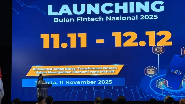 Deputi Gubernur BI, Filianingsih Hendarta dalam acara pembukaan Bulan Fintech Nasional 2025, di Wisma Danantara, Jakarta, Selasa (11/11/2025). (Foto: Liputan6.com/ Tira Santia)