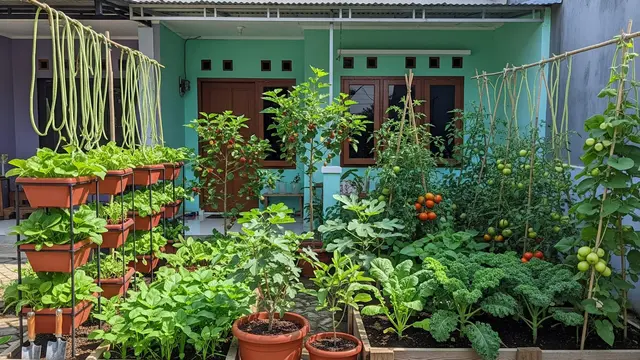Model Kebun Sayur Mini Depan Rumah