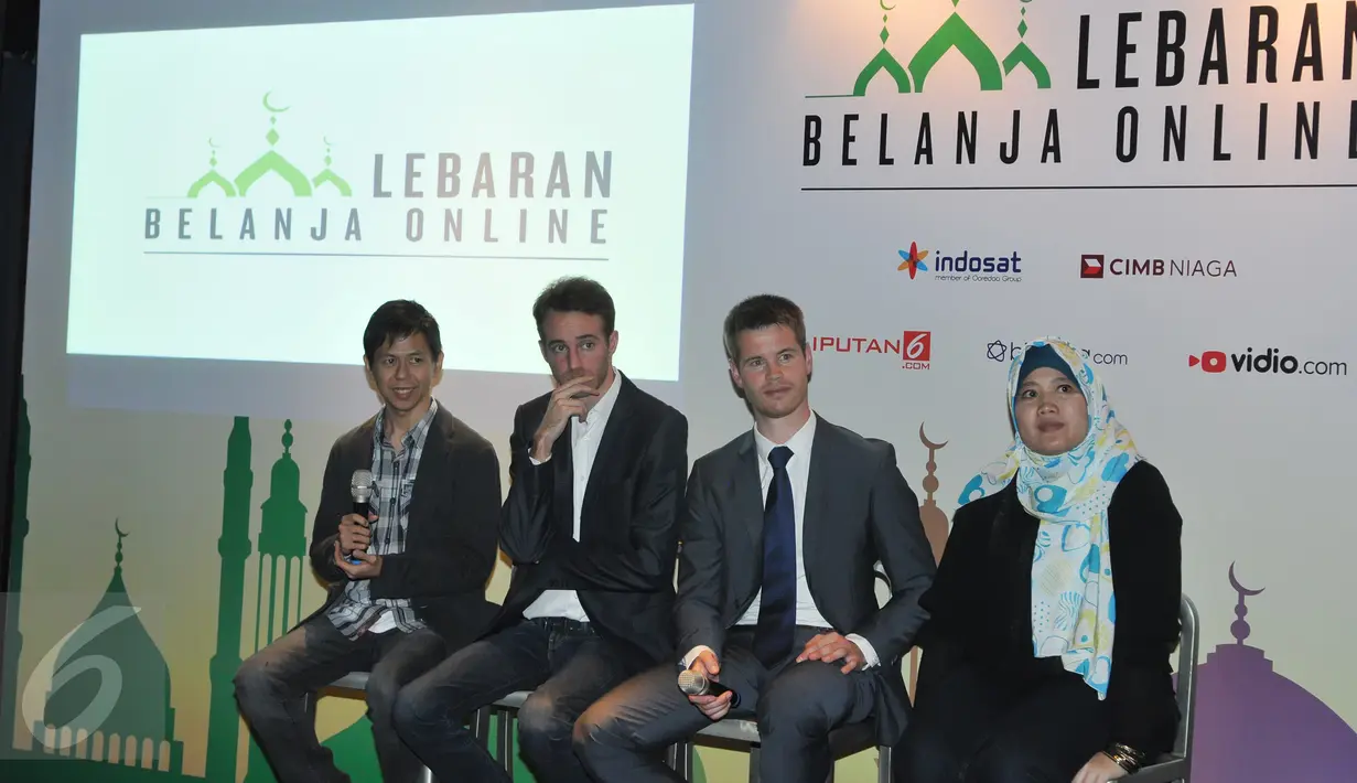 Para praktisi online saat menghadiri acara di acara Lebaran Belanja Online, Jakarta, Selasa (23/6/2015). Kampanye ini untuk meningkatkan ketertarikan konsumen berbelanja online. (Liputan6.com/Herman Zakharia) 