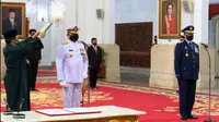 Presiden Jokowi melantik KSAL dan KSAU yang baru. (Istimewa)