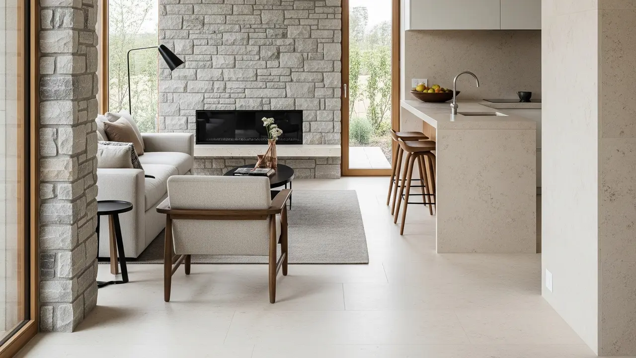 Inspirasi Rumah Batu Alam Modern untuk Lahan Sempit