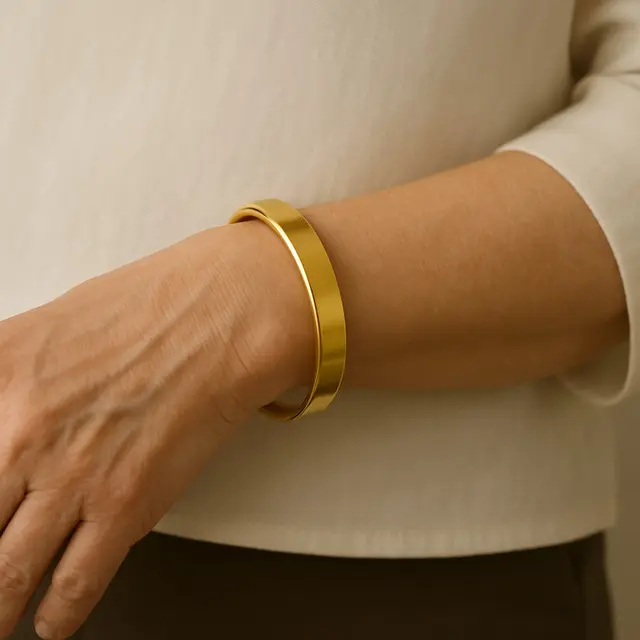 Model Gelang Emas Bulat Polos Terbaru 2025