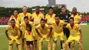 Skuat Sriwijaya FC berfoto bersama jelang pertandingan melawan tuan rumah PSM Makassar. (Liga Indonesia)