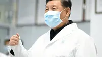Presiden Xi Jinping menginspeksi pekerjaan pencegahan dan pengendalian pneumonia Virus Corona yang baru di Beijing, ibukota Cina, pada 10 Februari 2020. (Xinhua/Xie Huanchi)