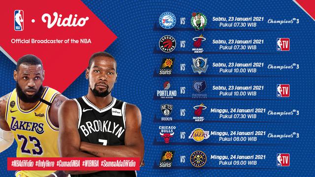Jadwal NBA 2020/2021 Matchweek 5
