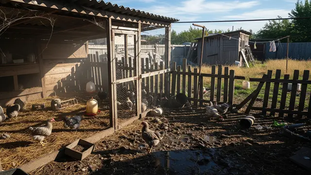 Kesalahan Menata Kandang Ayam yang Membuat Halaman Cepat Bau (AI Generated)